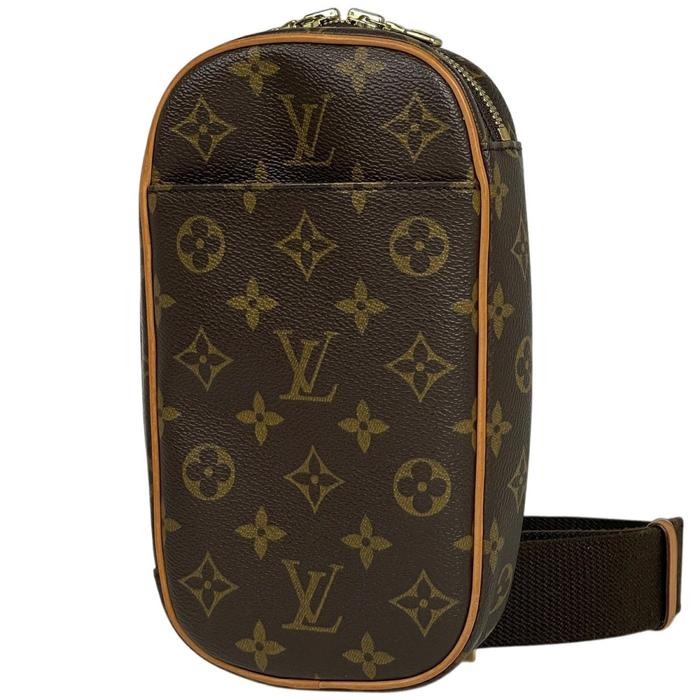 Louis Vuitton Pochette Gange Body Bag Shoulder Monogram Brown